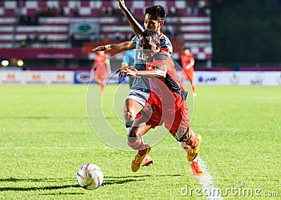 SISAKET THAILAND-MAY 3: Adefolarin Durosinmi of Sisaket FC. (ora Editorial Stock Photo