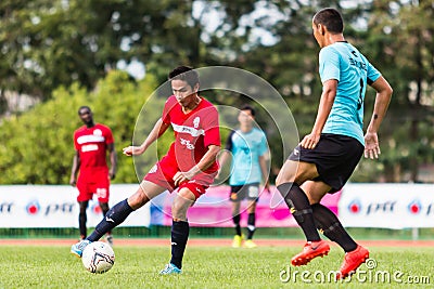 SISAKET THAILAND-September 17: Piyawat Thongman of Sisaket FC. Editorial Stock Photo