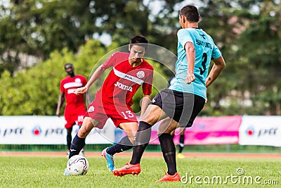 SISAKET THAILAND-September 17: Piyawat Thongman of Sisaket FC. Editorial Stock Photo