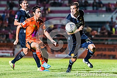 SISAKET THAILAND-September 21: Piyawat Thongman of Sisaket FC. Editorial Stock Photo