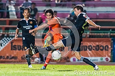 SISAKET THAILAND-September 21: Piyawat Thongman of Sisaket FC. Editorial Stock Photo