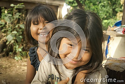 SisterÂ´s laugh in Bolivia Editorial Stock Photo