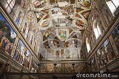 Sistine Chapel in Vatican Editorial Stock Photo