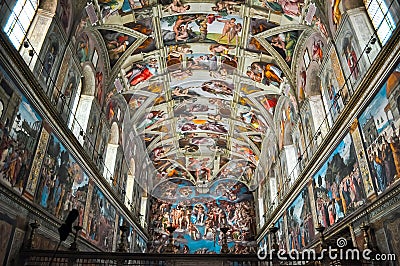 Sistine Chapel of Vatican museum Editorial Stock Photo