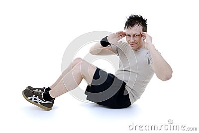 Sit ups Stock Photo