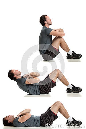 Sit ups Stock Photo