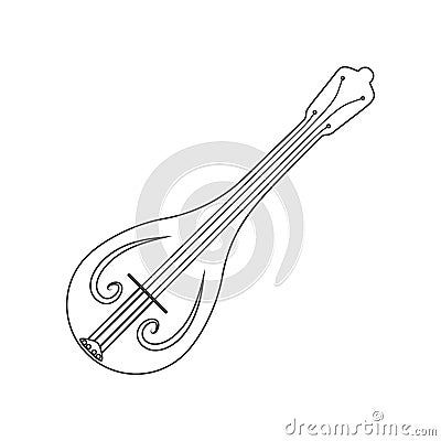 Sitar icon. Element of zoo for mobile concept and web apps icon. Outline, thin line icon for website design and development, app Stock Photo