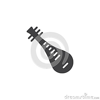 Sitar vector icon Vector Illustration