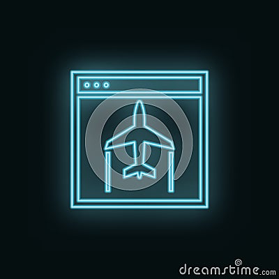 Site, aircraft, neon, icon. Web Development Vector Icon. Element of simple symbol for websites, web design, mobile app, Stock Photo