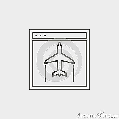 Site, aircraft, outline, icon. Web Development Vector Icon. Element of simple symbol for websites, web design, mobile app, Stock Photo