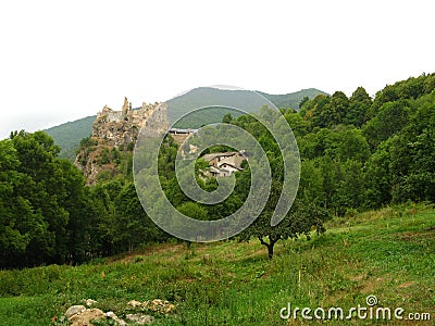 Site of the Castle of usson ,france Stock Photo