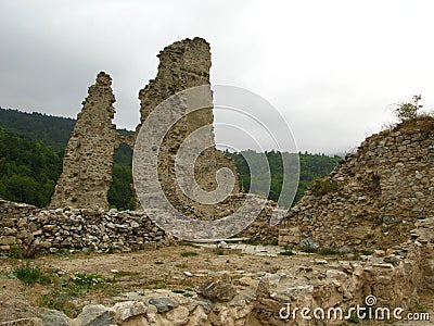 Site of the Castle of usson ,france Stock Photo