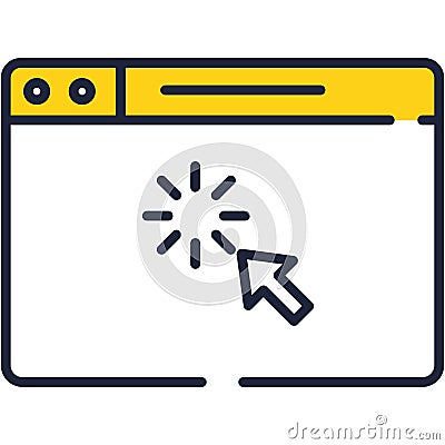 Site loading process vector webpage flat icon Vector Illustration