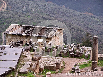 Site of the Oracle of Delphi Stock Photo