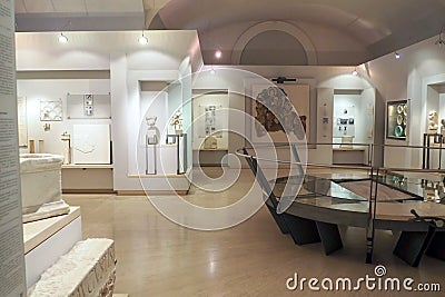 Archaeological Complex of the Roman Houses of Caelium Hill in Rome, Italy Editorial Stock Photo