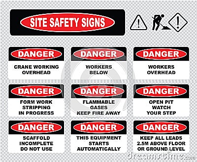 Site Safety Signs Stock Photo