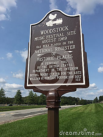 Site of the Woodstock concert in 1969 Editorial Stock Photo