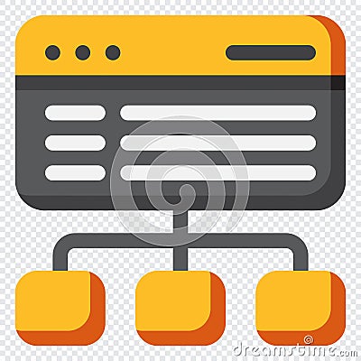 Sitemap Icon. Digital marketing concept. Flat icon Vector Illustration