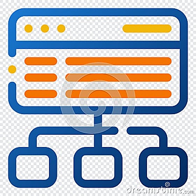 Sitemap Icon. Digital marketing concept. Outline color icon Vector Illustration