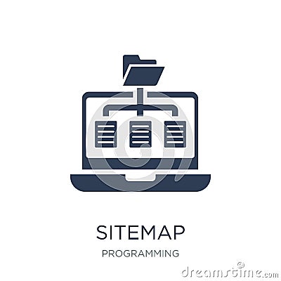 Sitemap icon. Trendy flat vector Sitemap icon on white background from Programming collection Vector Illustration