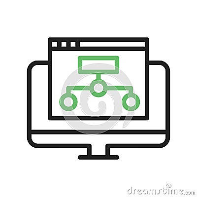 Sitemap icon vector image. Vector Illustration