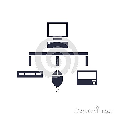 Sitemap icon vector sign and symbol isolated on white background Vector Illustration