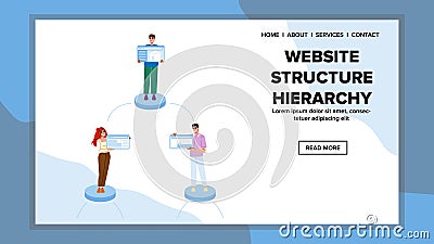 sitemap website structure hierarchy vector Vector Illustration