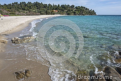 Sithonia coastline near Koviou Beach, Chalkidiki, Greece Stock Photo