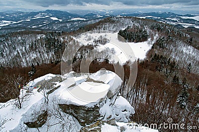 Sitno mountain durig winter Stock Photo