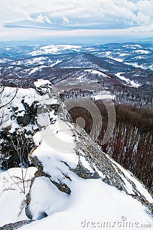 Sitno mountain durig winter Stock Photo