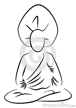 Sitting Buddha Vector Illustration