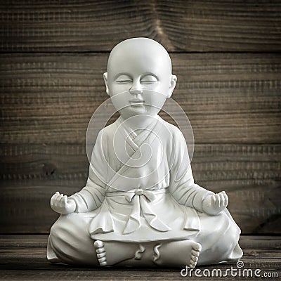 Sitting buddha. Meditation and relaxing concept vintage Stock Photo