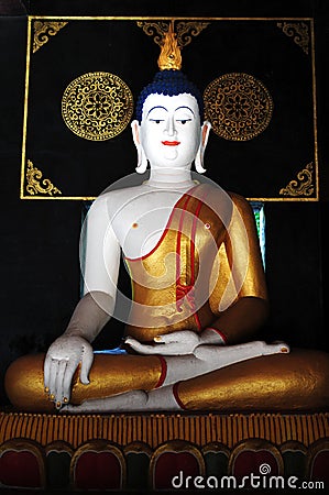 Sitting Buddha sculpture Stock Photo