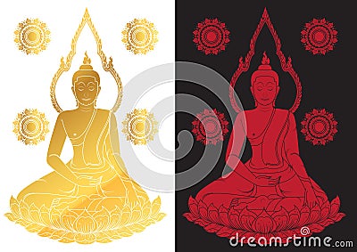 Sitting Buddha Vector illustration Vector Illustration