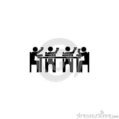 sitting celebrate, company icon. Element of sitting posture icon for mobile concept and web apps. Glyph celebrate, company icon ca Stock Photo