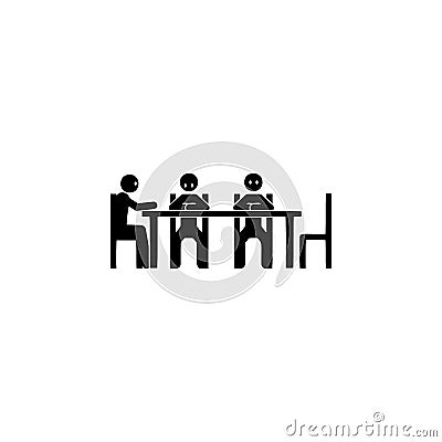 sitting company, waiting icon. Element of sitting posture icon for mobile concept and web apps. Glyph company, waiting icon can be Stock Photo