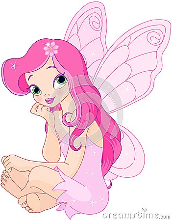 Sitting fairy Stock Photo