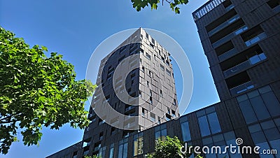 Situla Housing and Office Complex tower. Ljubljana, Slovenia Stock Photo