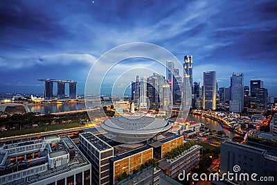Sityscape of Singapore city Editorial Stock Photo