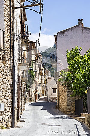 Siurana village in Tarragona, Catalonia, Spain Editorial Stock Photo