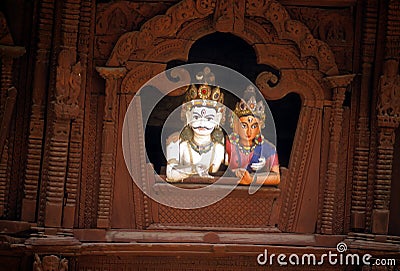 Siva and Parvati, Hindu gods Stock Photo