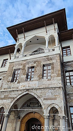 Sivas/Turkey - October 2021: Sivas Historical Sivas Government House Sivas Valiligi in Turkish Editorial Stock Photo