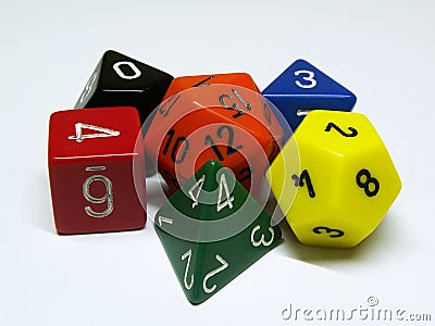 Six dices Stock Photo