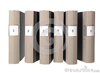 Six folders Stock Photo