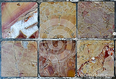 Six marble tiles Stock Photo