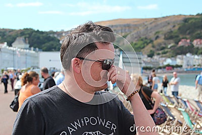 Six minutes to midnight Llandudno Wales Editorial Stock Photo