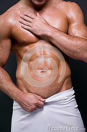 Six pack torso Stock Photo