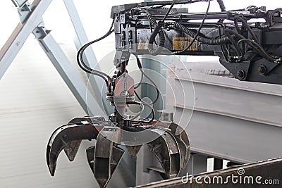 Six-petalled industrial crane Stock Photo