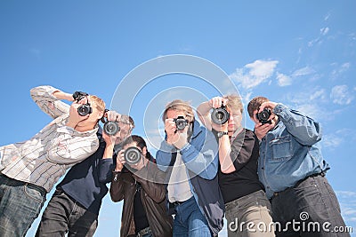 Six photographers Stock Photo