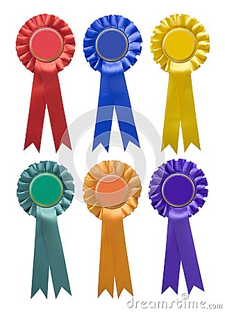 Six rosettes Stock Photo